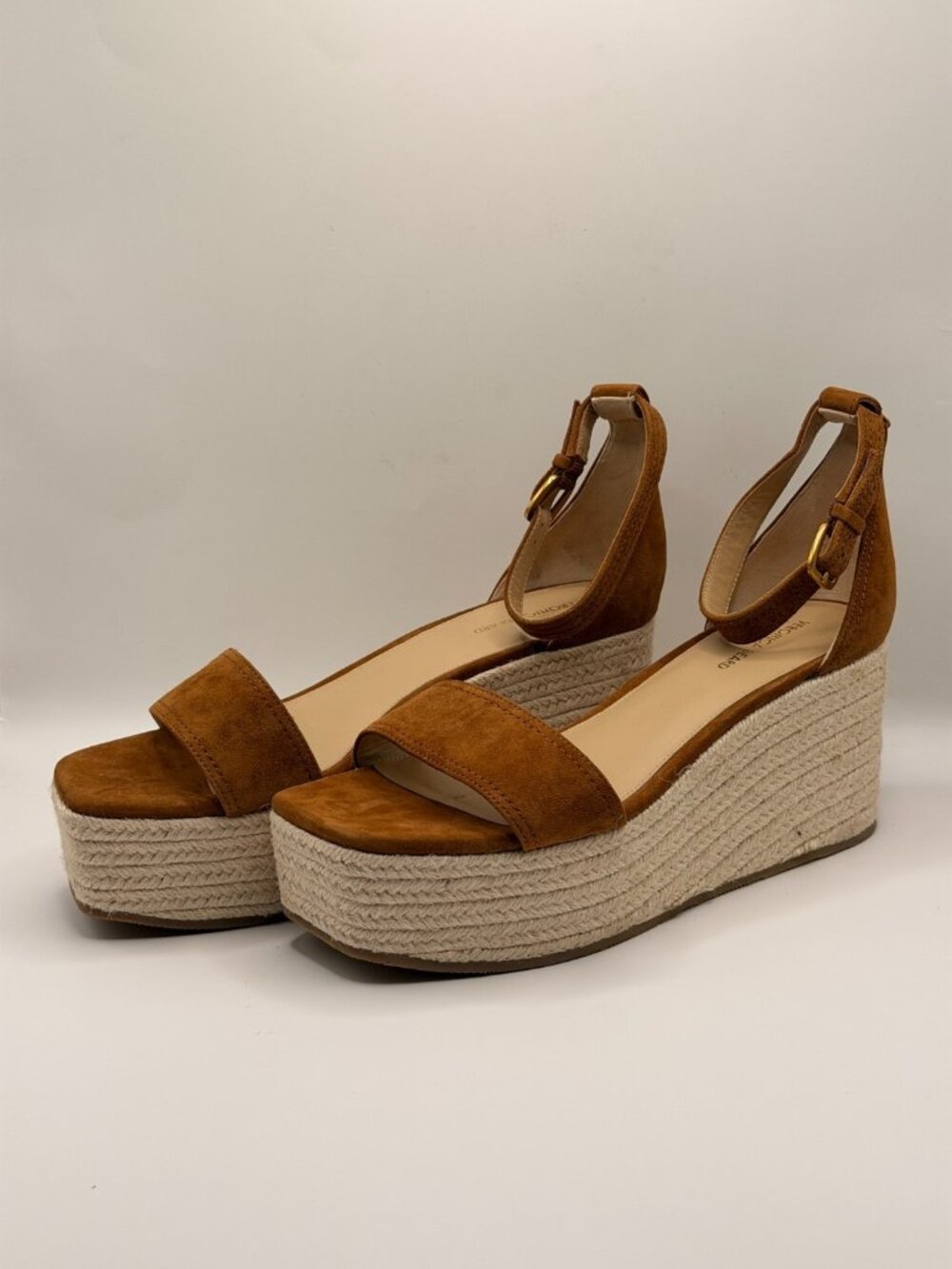 Veronica Beard Womens Gianna Suede Platform Wedge Espadrilles Sz 10.5 M
